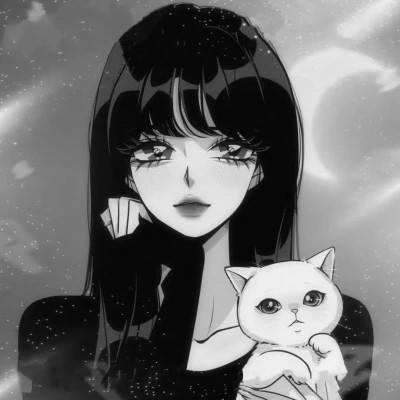 高质量漫画风黑白女漫头103张