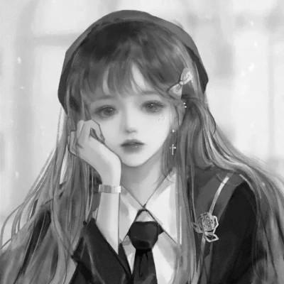 高质量漫画风黑白女漫头103张