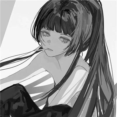 高质量漫画风黑白女漫头103张