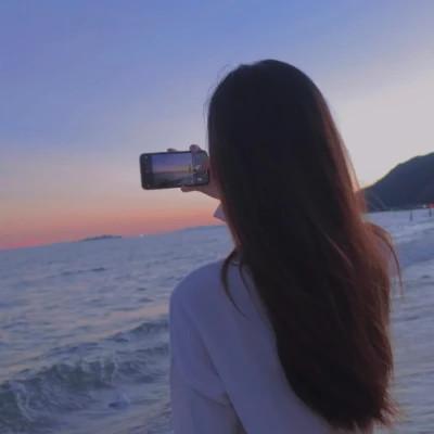 女生头像落日夕阳 唯美好看的背影夕阳头像女生高清图片