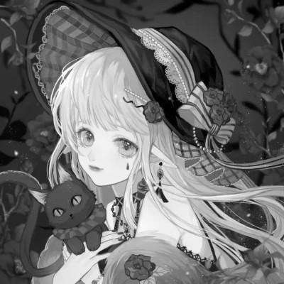 高质量漫画风黑白女漫头103张