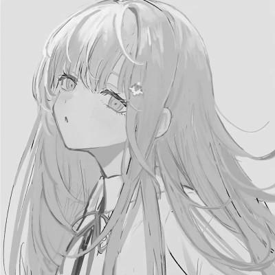 高质量漫画风黑白女漫头103张