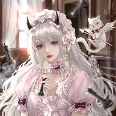 动漫头像唯美女生手绘闺蜜