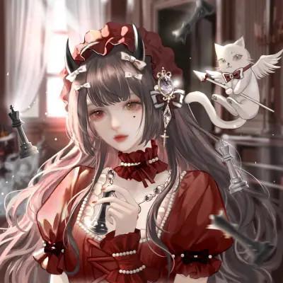 动漫头像唯美女生手绘闺蜜