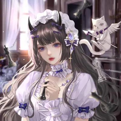动漫头像唯美女生手绘闺蜜