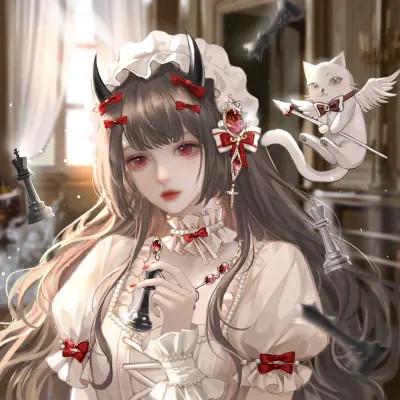 动漫头像唯美女生手绘闺蜜