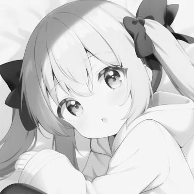 120张微信头像黑白漫画女生可爱图片