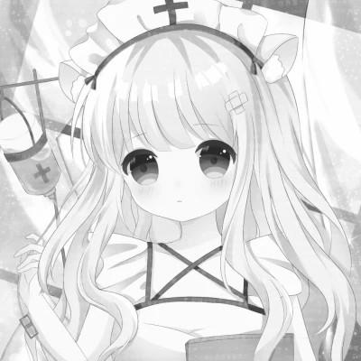 120张微信头像黑白漫画女生可爱图片