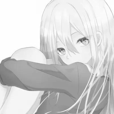 120张微信头像黑白漫画女生可爱图片