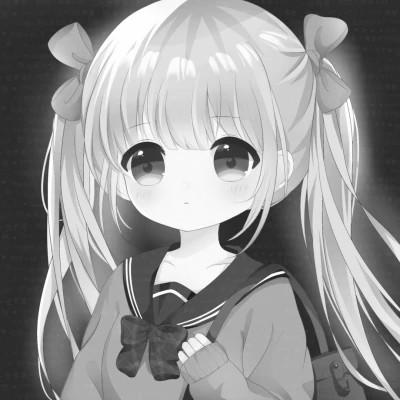 120张微信头像黑白漫画女生可爱图片