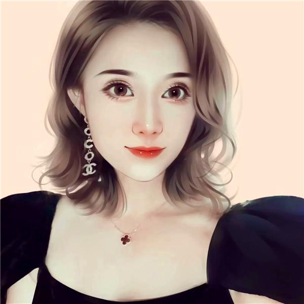 超美成熟稳重有气质的手绘女生头像