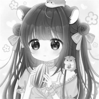 120张微信头像黑白漫画女生可爱图片
