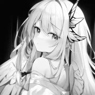 120张微信头像黑白漫画女生可爱图片