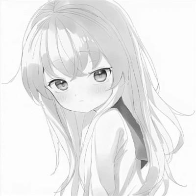 120张微信头像黑白漫画女生可爱图片