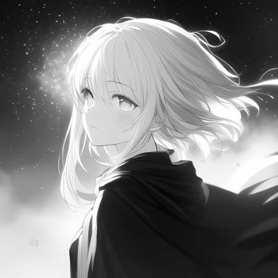 120张微信头像黑白漫画女生可爱图片