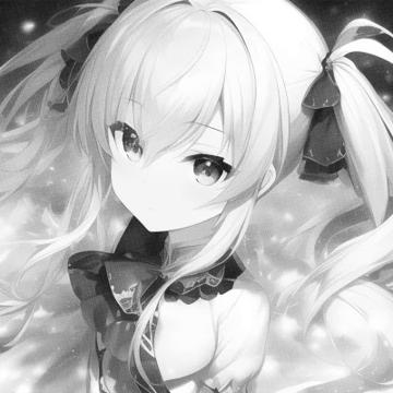 120张微信头像黑白漫画女生可爱图片