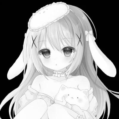 120张微信头像黑白漫画女生可爱图片