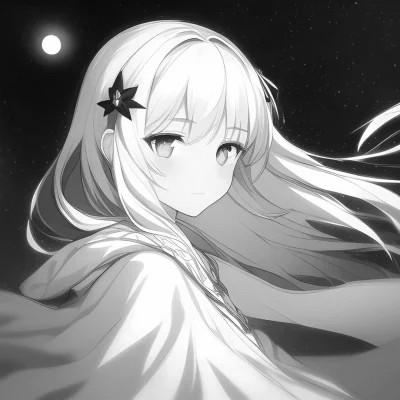 120张微信头像黑白漫画女生可爱图片