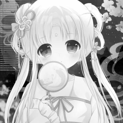 120张微信头像黑白漫画女生可爱图片