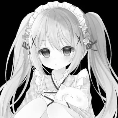 120张微信头像黑白漫画女生可爱图片