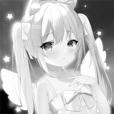 120张微信头像黑白漫画女生可爱图片