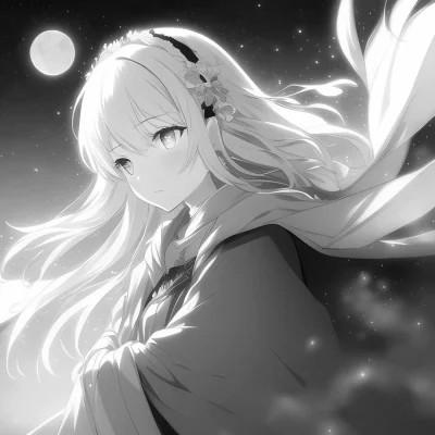 120张微信头像黑白漫画女生可爱图片