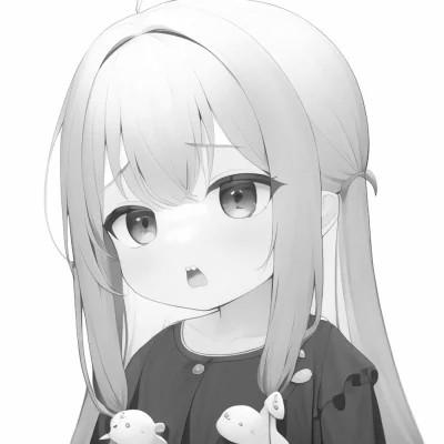 120张微信头像黑白漫画女生可爱图片