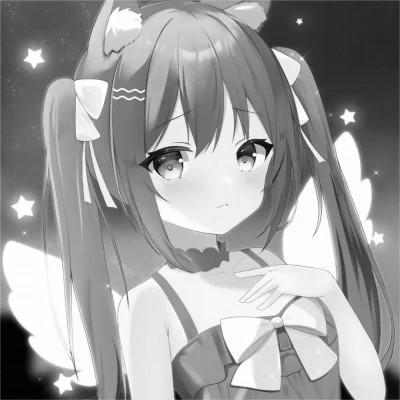 120张微信头像黑白漫画女生可爱图片