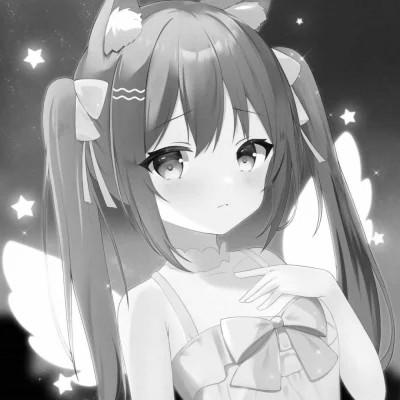 120张微信头像黑白漫画女生可爱图片