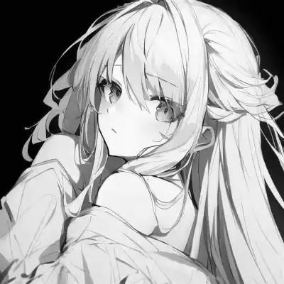 120张微信头像黑白漫画女生可爱图片