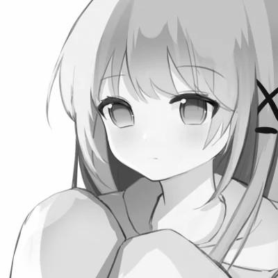 120张微信头像黑白漫画女生可爱图片