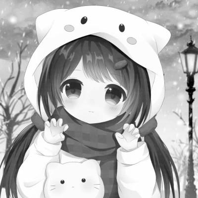 120张微信头像黑白漫画女生可爱图片