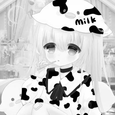 120张微信头像黑白漫画女生可爱图片