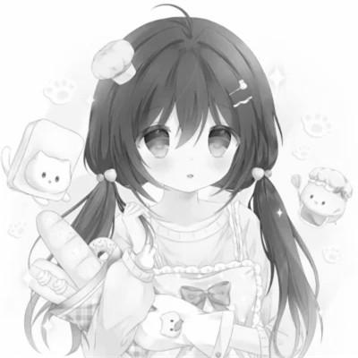 120张微信头像黑白漫画女生可爱图片