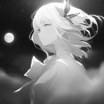 120张微信头像黑白漫画女生可爱图片