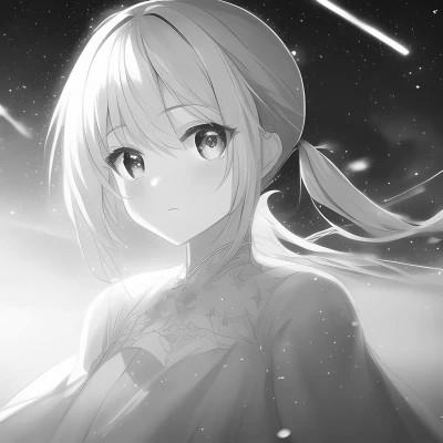 120张微信头像黑白漫画女生可爱图片