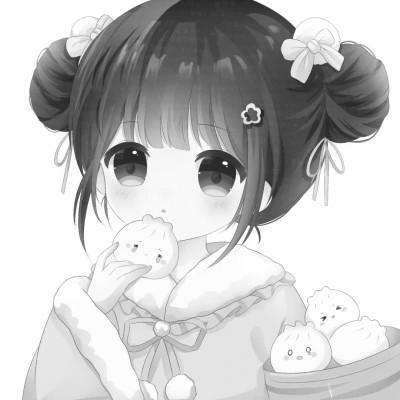 120张微信头像黑白漫画女生可爱图片