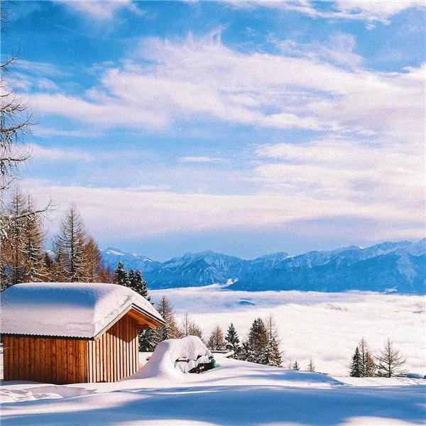 深山老林的雪景风光头像图片