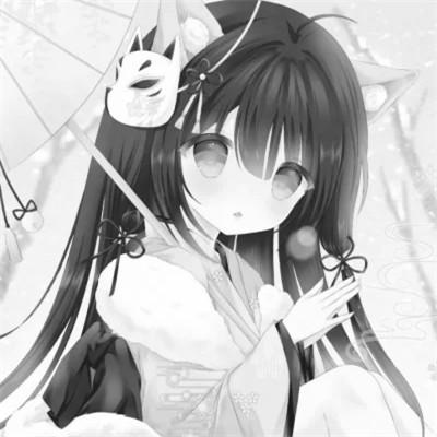 120张微信头像黑白漫画女生可爱图片
