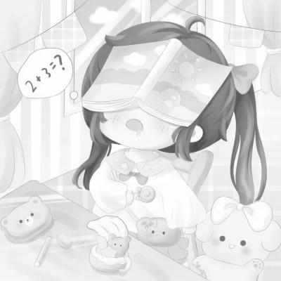 120张微信头像黑白漫画女生可爱图片