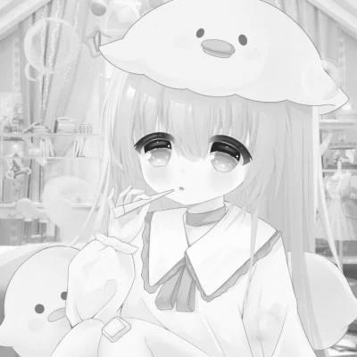 120张微信头像黑白漫画女生可爱图片