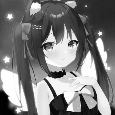 120张微信头像黑白漫画女生可爱图片
