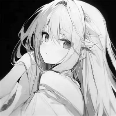 120张微信头像黑白漫画女生可爱图片