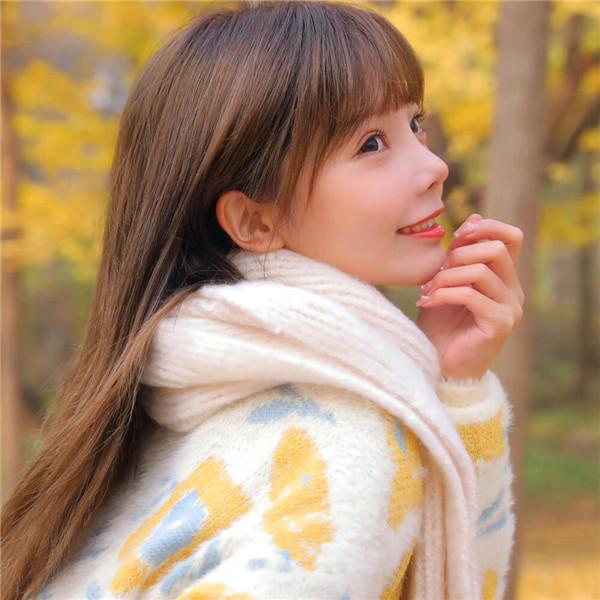 深秋干净唯美清纯女生头像图片