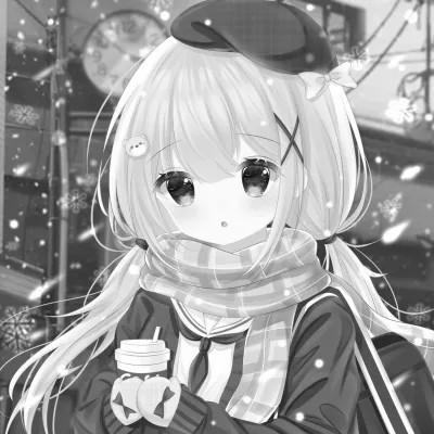 120张微信头像黑白漫画女生可爱图片