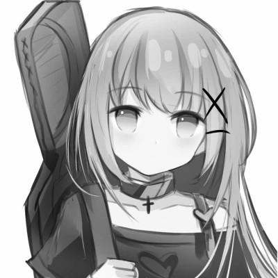 120张微信头像黑白漫画女生可爱图片