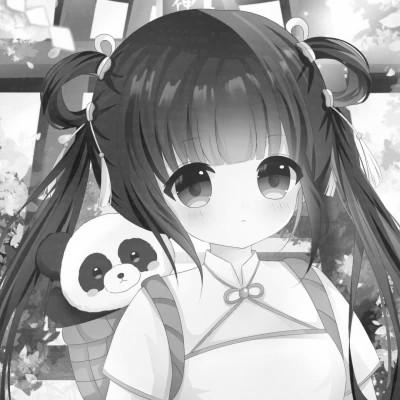 120张微信头像黑白漫画女生可爱图片