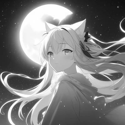 120张微信头像黑白漫画女生可爱图片