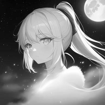120张微信头像黑白漫画女生可爱图片