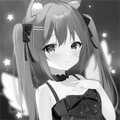 120张微信头像黑白漫画女生可爱图片
